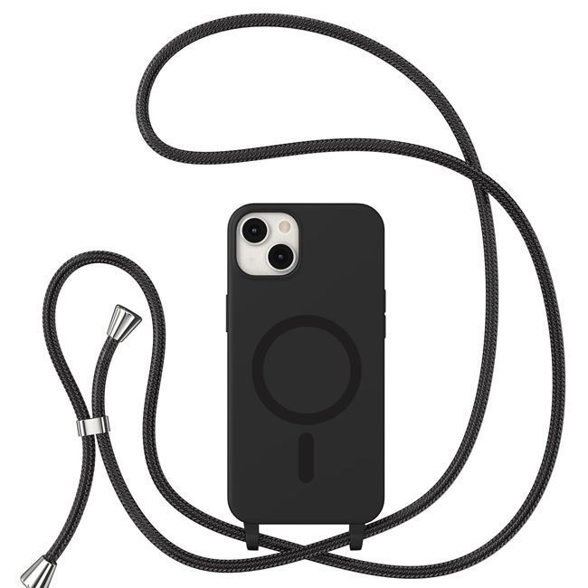 Θήκη Orso Soft TPU Κορδόνι Magsafe Black iPhone 13/14