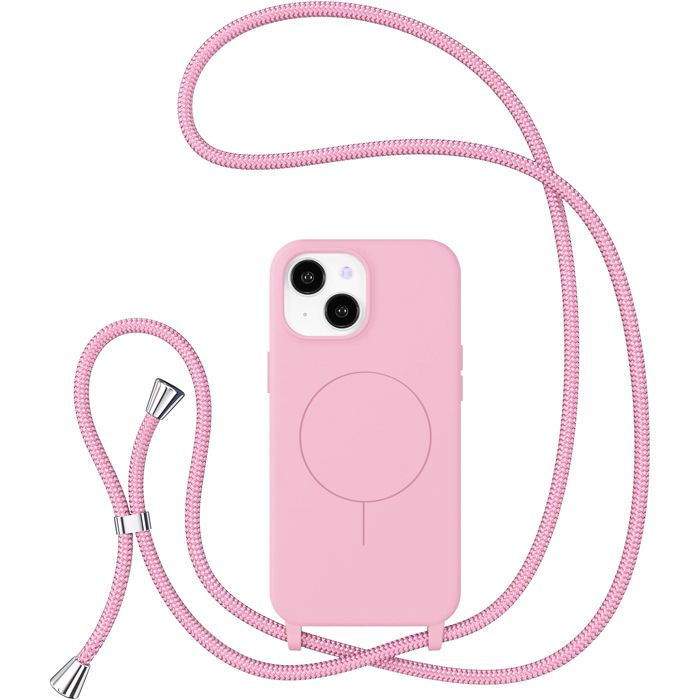 Θήκη Orso Soft TPU Κορδόνι Magsafe Baby Pink iPhone 13/14