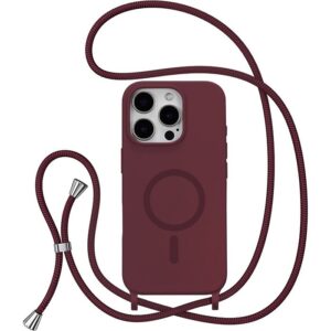 Θήκη Orso Soft TPU Κορδόνι Magsafe Wine iPhone 17 Pro Max