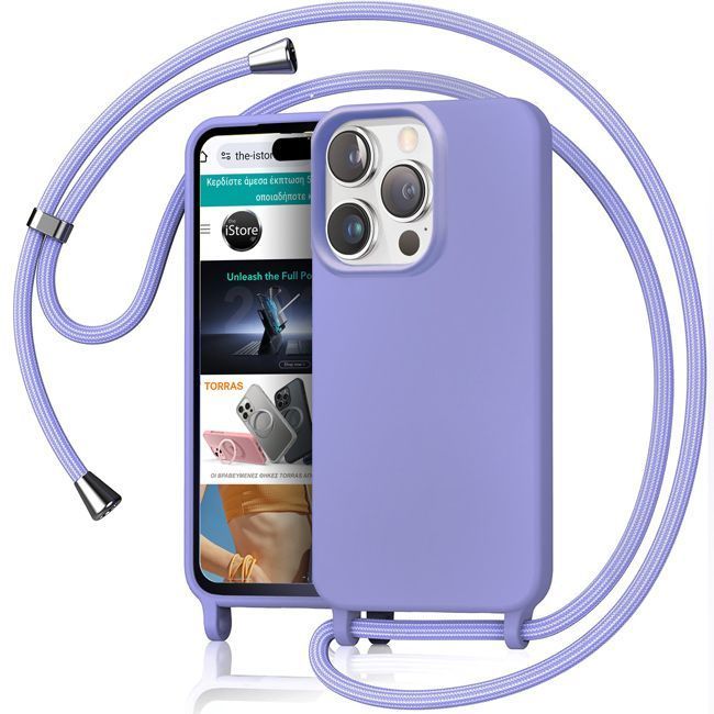 Θήκη Orso Cloud Κορδόνι Violet iPhone 16 Pro