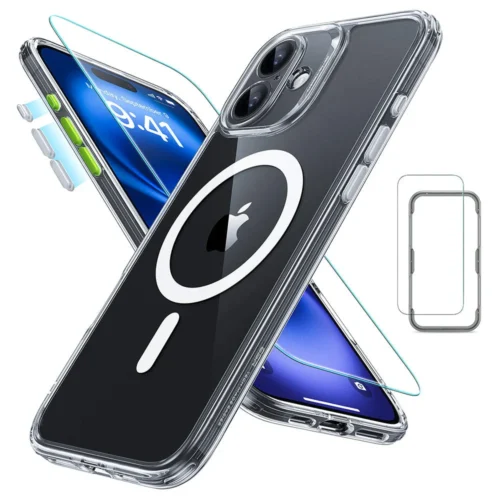 (2+1 Pack) Full Protection Pro Set ESR Classic HaloLock MagSafe Clear iPhone 16