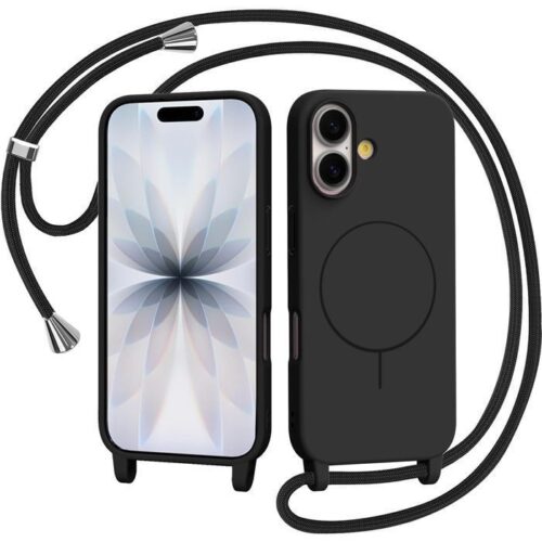 Θήκη Orso Soft Κορδόνι Magsafe Black iPhone 16