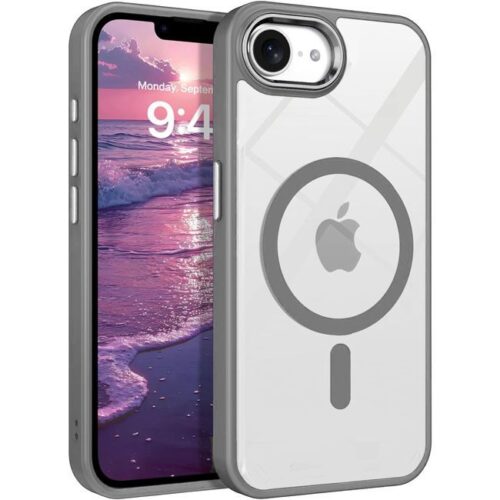 Θήκη Orso MagSafe Metal Tone Clear Grey iPhone 16e/17e