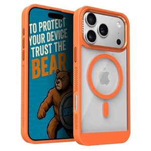 Θήκη Orso MagCase Focus Stripes Clear Orange iPhone 17 Pro Max