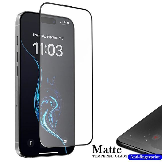 Matte Anti-Fingerprint Full Glue Tempered Glass iPhone Air