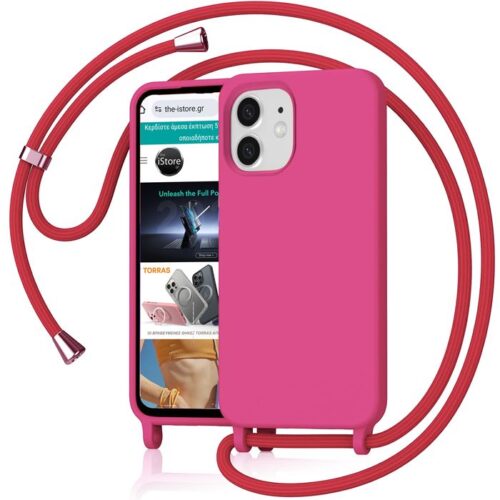 Θήκη Orso Soft Κορδόνι Hot Pink iPhone 11