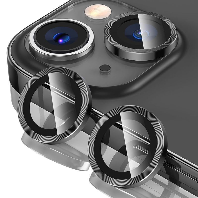 Orso Lens Camera Tempered Glass Black iPhone 15/15 Plus