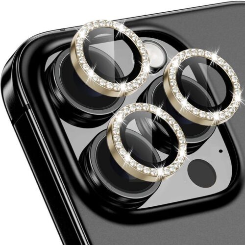 Orso Lens Camera Tempered Glass Titanium Gold iPhone 15 Pro/15 Pro Max