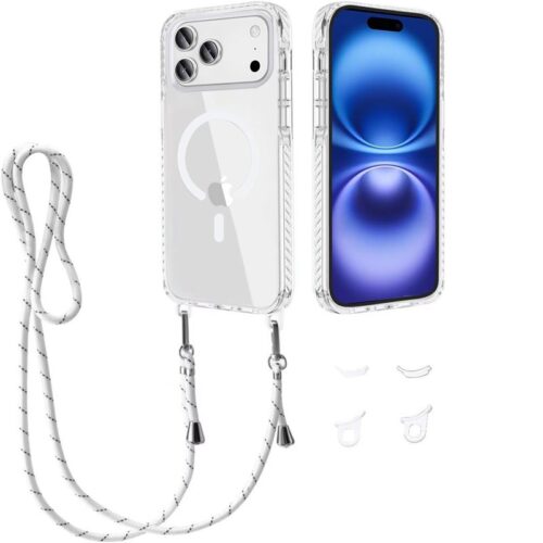 Θήκη Orso Detachable Lanyard Magsafe Clear White iPhone 17 Pro Max