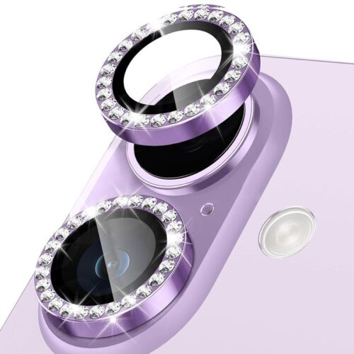 Orso Lens Camera Tempered Glass Violet Diamonds iPhone 17/16/16 Plus
