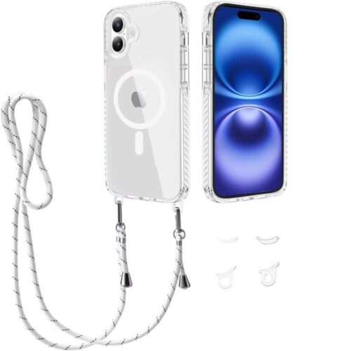Θήκη Orso Detachable Lanyard Magsafe Clear White iPhone 17