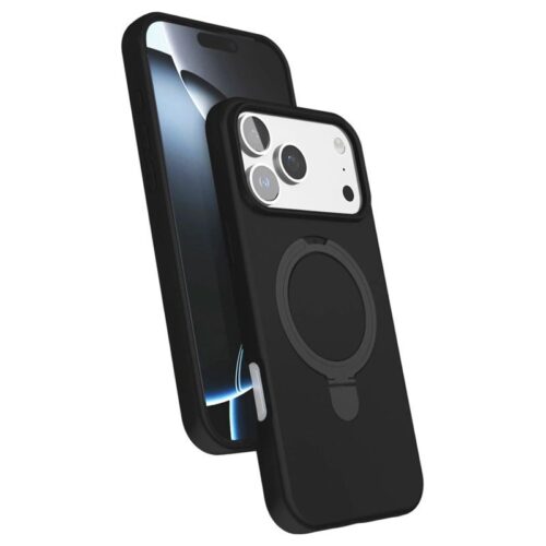 Θήκη Orso Ostand Liquid Silicone Black iPhone 17 Pro Max