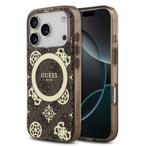 Θήκη Guess 4G Peony Magsafe Brown Gold iPhone 17 Pro Max