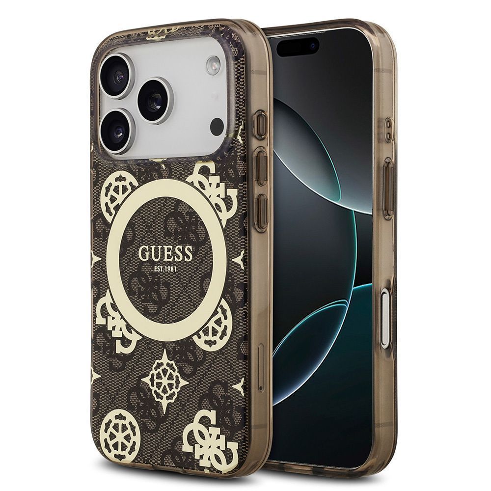Θήκη Guess 4G Peony Magsafe Brown Gold iPhone 17 Pro Max