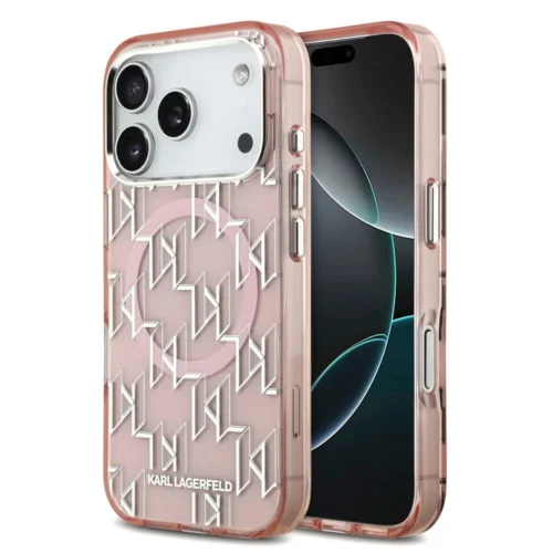 Θήκη Karl Lagerfeld IML KL Monogram MagSafe Pink iPhone 17 Pro Max