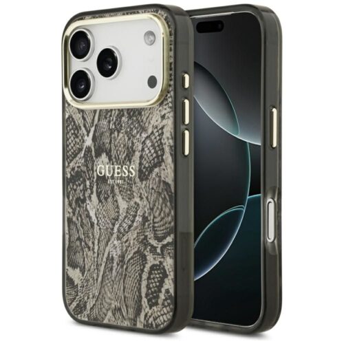 Θήκη Guess Python Pattern Magsafe Brown Gold iPhone 17 Pro Max