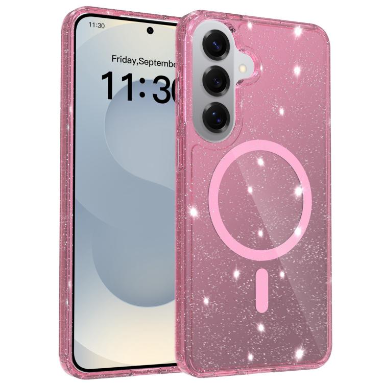 Θήκη Orso Glitter Powder Magsafe Clear Pink Samsung Galaxy A57