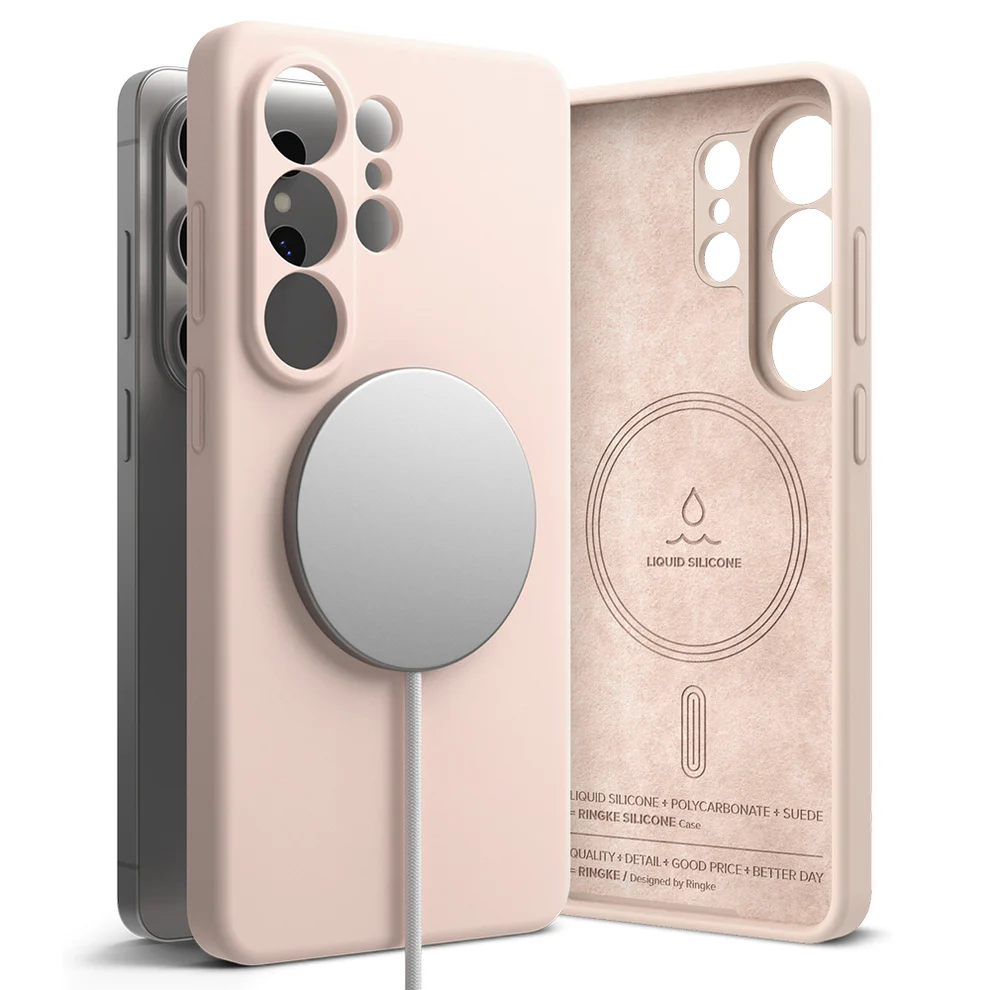 Θήκη Ringke Silicone Magnetic MagSafe Pink Sand Samsung Galaxy S26 Ultra