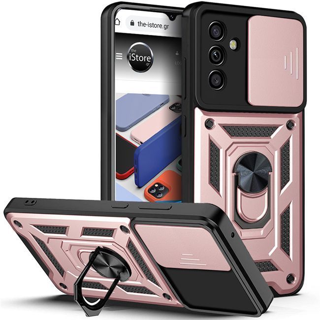 Θήκη Combo Kickstand Slide Camera Rose Gold Samsung Galaxy S24 FE