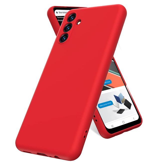 Rubber Silk Case Red Samsung Galaxy S21 FE 5G