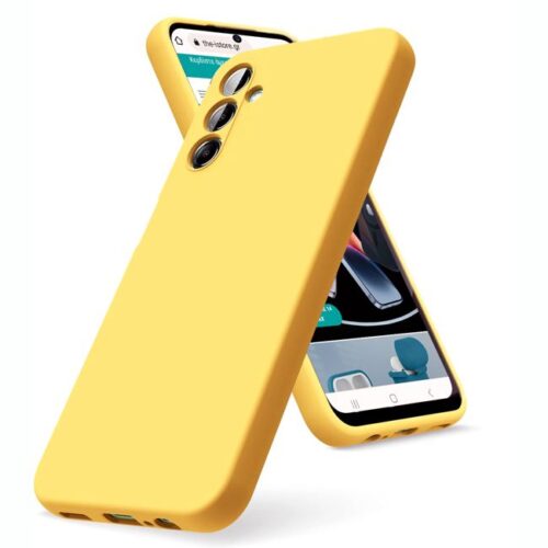 Θήκη Rubber Silk Yellow Samsung Galaxy A04s / A13 5G