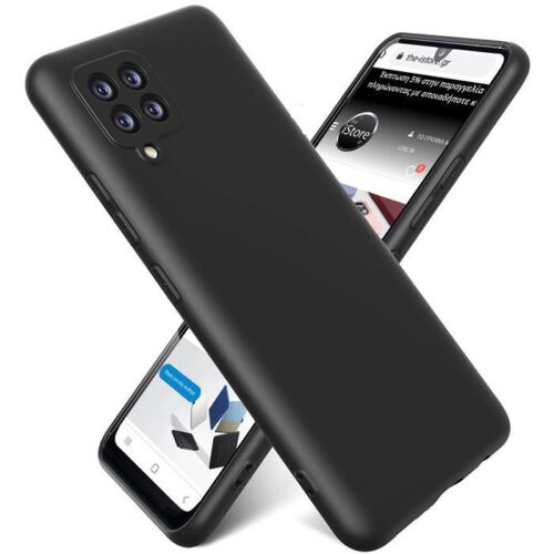 Rubber Silk Case Black Samsung Galaxy M53 5G