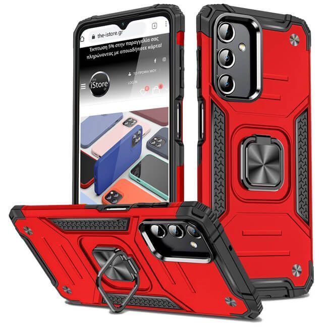 Θήκη Armor Ringstand Red Samsung Galaxy A14 4G/5G