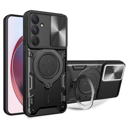 Θήκη Shockproof Ringstand Slide Camera Black Samsung Galaxy A27
