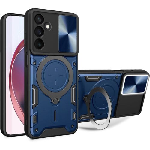 Θήκη Shockproof Ringstand Slide Camera Blue Samsung Galaxy A27