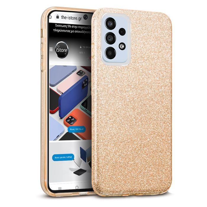 Hybrid Strass Gold Case Samsung Galaxy A23 4G/5G