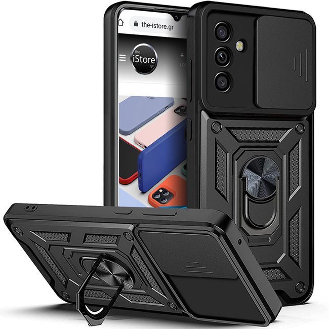 Combo Kickstand Slide Camera Case Black Samsung Galaxy A54