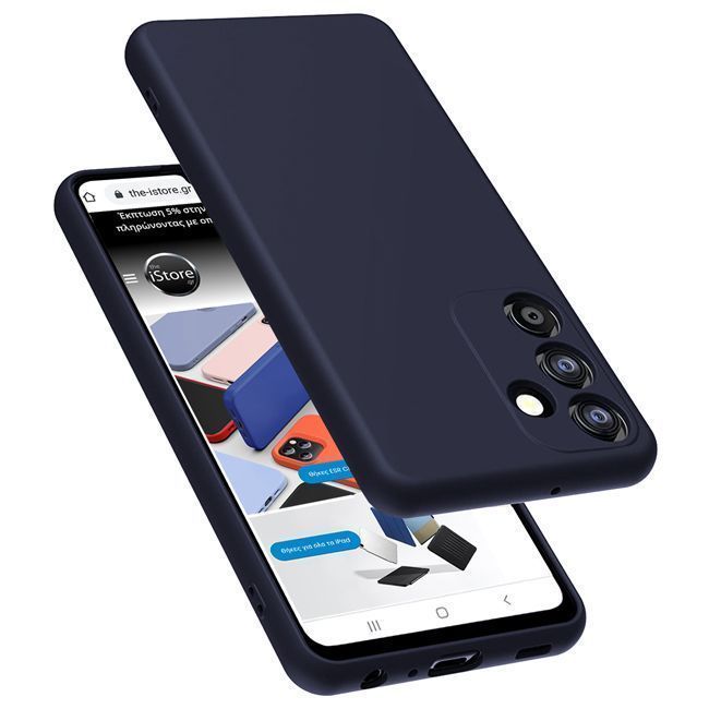 Θήκη Rubber Silk Dark Blue Samsung Galaxy A34