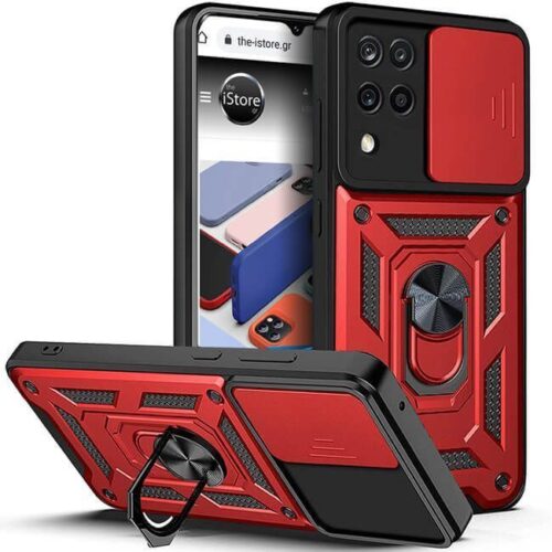Combo Kickstand Slide Camera Case Red Samsung Galaxy M53 5G