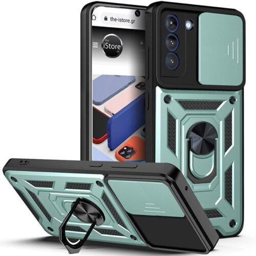 Θήκη Combo Kickstand Slide Camera Green Samsung Galaxy S24 FE