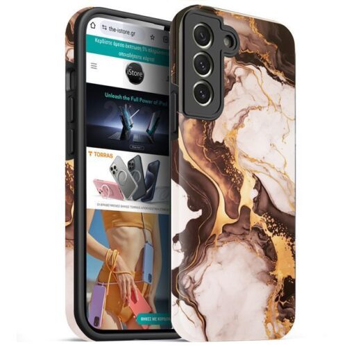 Θήκη Orso Hybrid Print Coffee Marble Samsung Galaxy S21 FE