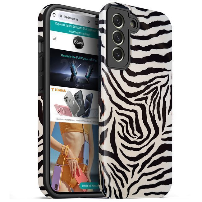 Θήκη Orso Hybrid Print Tiger Samsung Galaxy S21 FE