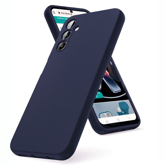 Θήκη Rubber Silk Dark Blue Samsung Galaxy A36/A56