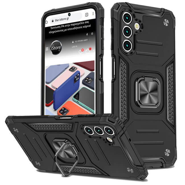 Θήκη Orso Armor Ringstand Black Samsung Galaxy S23 FE 5G