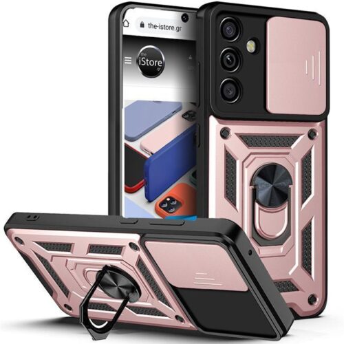 Θήκη Combo Kickstand Slide Camera Rose Gold Samsung Galaxy A36