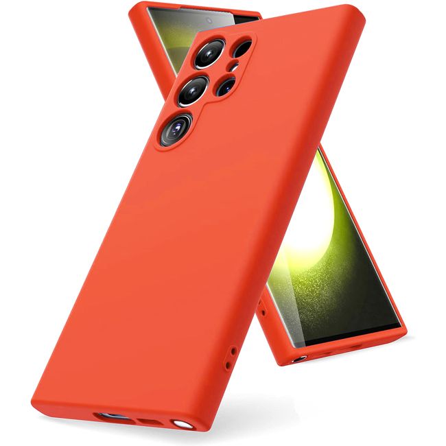 Θήκη Rubber Silk Orange Samsung Galaxy S24 Ultra