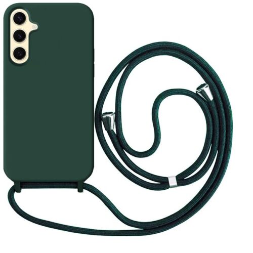 Θήκη Liquid Silicone Κορδόνι Forest Green Samsung Galaxy S24/S25
