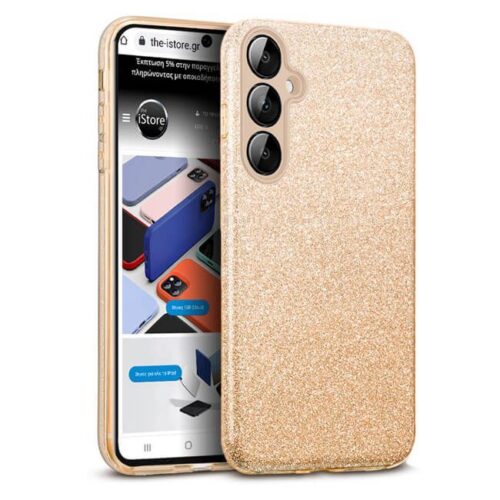 Θήκη Hybrid Strass Gold Samsung Galaxy S24/S25