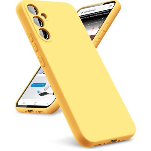 Θήκη Rubber Silk Yellow Samsung Galaxy A35 5G