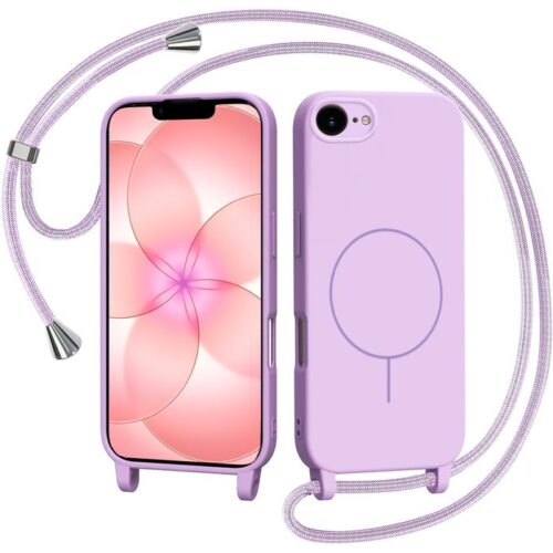 Θήκη Orso Soft Κορδόνι Magsafe Violet iPhone 16e/17e