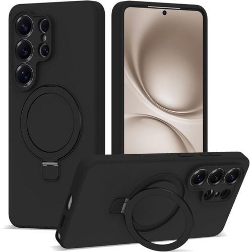 Θήκη Orso Ostand Liquid Silicone Black Samsung Galaxy S26 Ultra