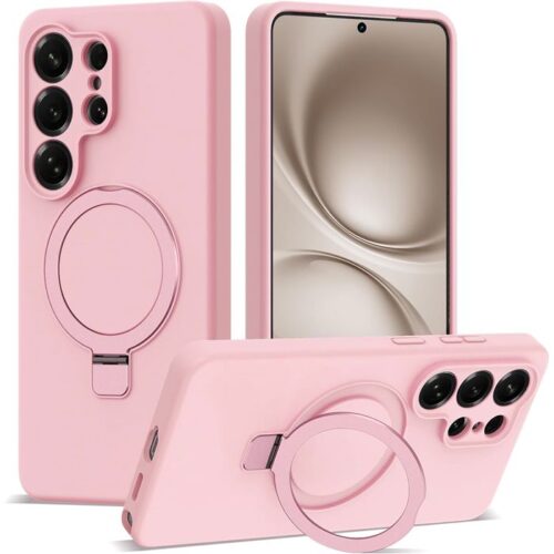 Θήκη Orso Ostand Liquid Silicone Pink Samsung Galaxy S25 Ultra