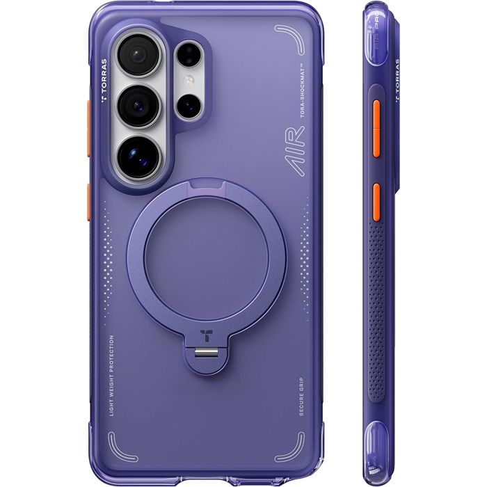 Θήκη Torras Ostand Q3 Air MagSafe Kickstand Dark Purple Samsung Galaxy S26 Ultra