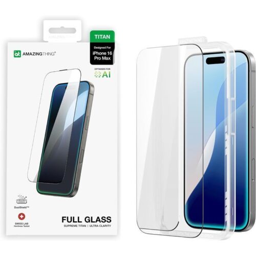 AmazingThing Titan Full Ultra Clarity Tempered Glass iPhone 16 Pro Max/17 Pro Max