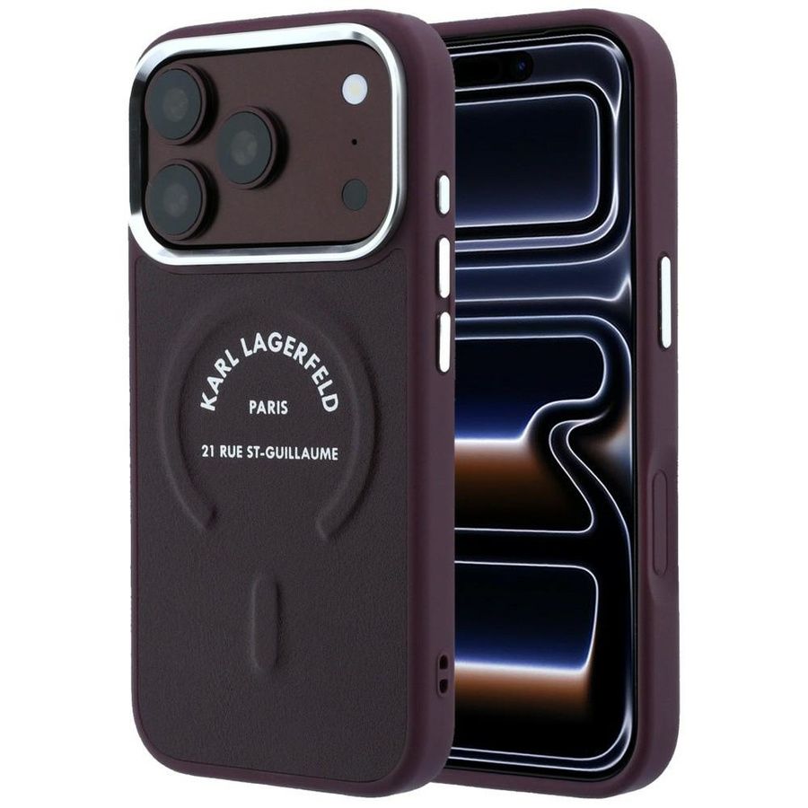 Θήκη Karl Lagerfeld Karl RSG Logo MagSafe Burgundy iPhone 18 Pro Max/17 Pro Max