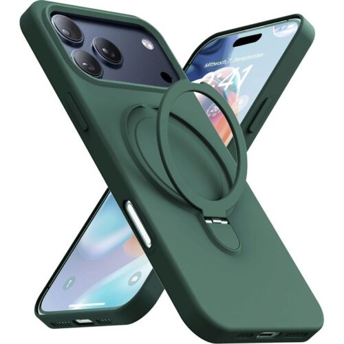 Θήκη Orso Ostand Liquid Silicone Pine Green iPhone 18 Pro Max/17 Pro Max